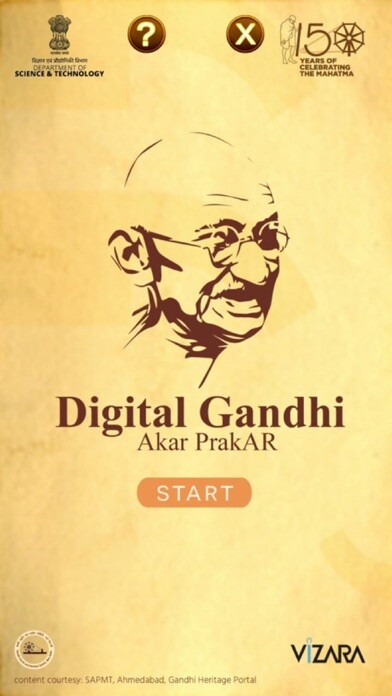 Emulate iPhone app Digital Gandhi Akar PrakAR using MyAndroid