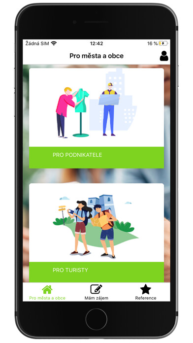 Emulate iPhone app Digitalizace měst a obcí using MyAndroid