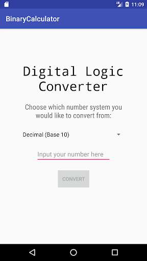 Run android online APK Digital Logic Converter (Dec, Bin, Oct, and Hex) from MyAndroid or emulate Digital Logic Converter (Dec, Bin, Oct, and Hex) using MyAndroid