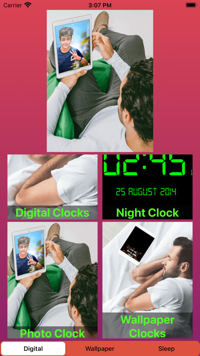 Emulate iPhone app Digital Time-Big Clock Widget using MyAndroid