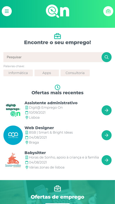 Emulate iPhone app Digit@Emprego.On using MyAndroid