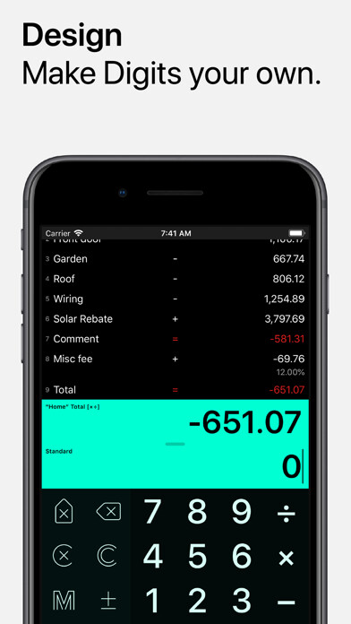 Emulate iPhone app Digits Tape Calculator using MyAndroid Emulate iPhone app Digits Tape Calculator using MyAndroid