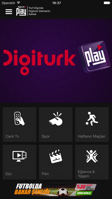 Emulate iPhone app Digiturk Play Yurt D??? using MyAndroid