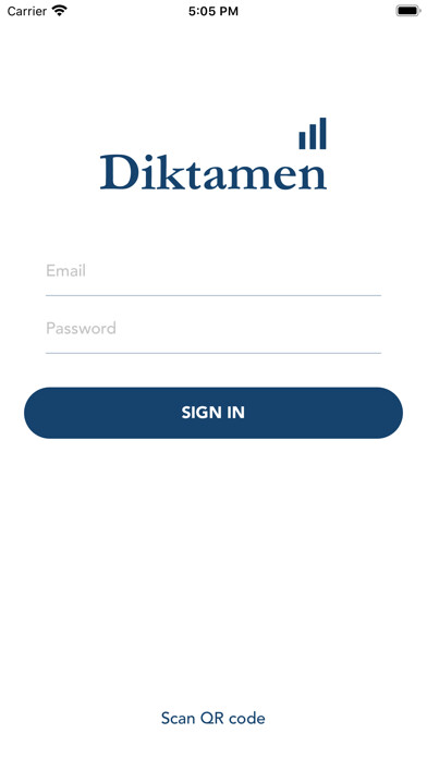 Emulate iPhone app Diktamen using MyAndroid