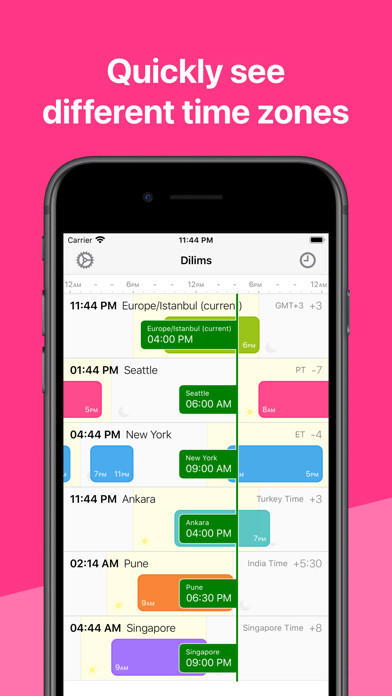 Emulate iPhone app Dilims - Time zones app using MyAndroid Emulate iPhone app Dilims - Time zones app using MyAndroid