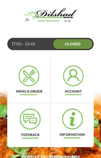 Run android online APK Dilshad Indian Restaurant from MyAndroid or emulate Dilshad Indian Restaurant using MyAndroid