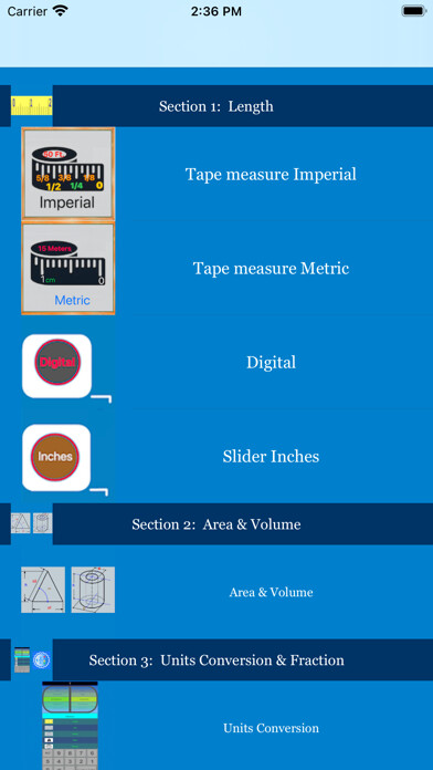 Emulate iPhone app Dimensions Pro Calculator using MyAndroid