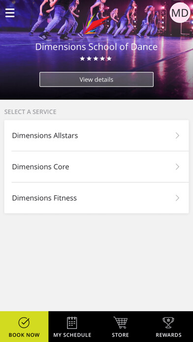Emulate iPhone app Dimensions School of Dance using MyAndroid Emulate iPhone app Dimensions School of Dance using MyAndroid