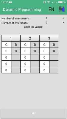 Emulate Android APK Dinamic Programming: optimal allocation resources
