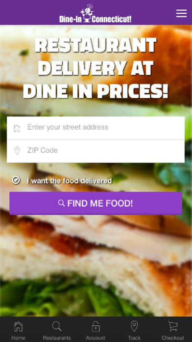 Emulate iPhone app Dine In CT - Food Delivery using MyAndroid Emulate iPhone app Dine In CT - Food Delivery using MyAndroid