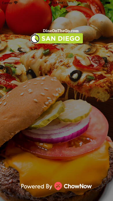 Emulate iPhone app Dine On The Go - San Diego using MyAndroid