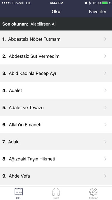 Emulate iPhone app Dini Hikayeler - Oku ve Dinle using MyAndroid