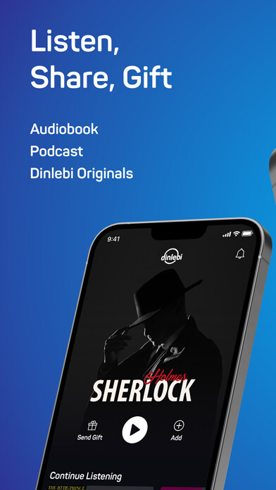 Emulate iPhone app Dinlebi: Audiobook using MyAndroid
