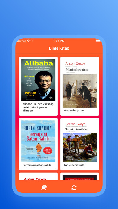 Emulate iPhone app Dinlə Kitab using MyAndroid