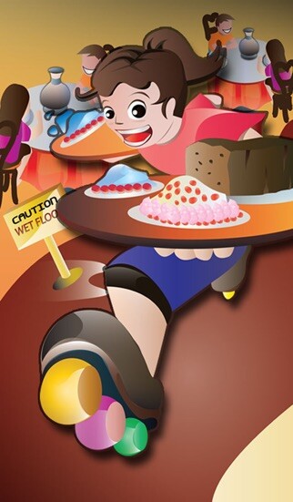 Emulate iPhone app Dinner Dash - Angry Boss Free using MyAndroid