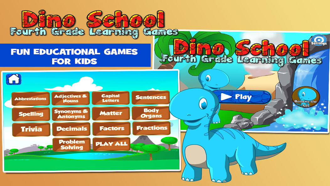 Run android online APK Dino 4th Grade Learning Games from MyAndroid or emulate Dino 4th Grade Learning Games using MyAndroid