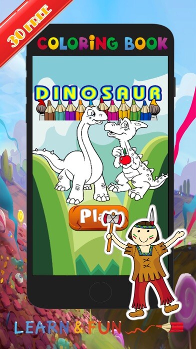 Emulate iPhone app Dino Coloring Pencils:Coloring Pages For Girl&Boy using MyAndroid Emulate iPhone app Dino Coloring Pencils:Coloring Pages For Girl&Boy using MyAndroid