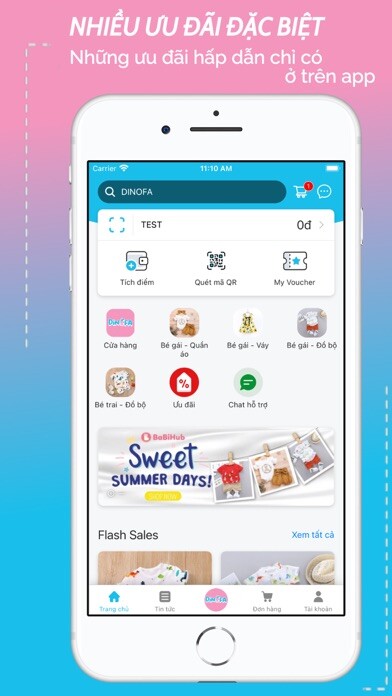 Emulate iPhone app Dinofa - Đồ sơ sinh cao cấp using MyAndroid Emulate iPhone app Dinofa - Đồ sơ sinh cao cấp using MyAndroid