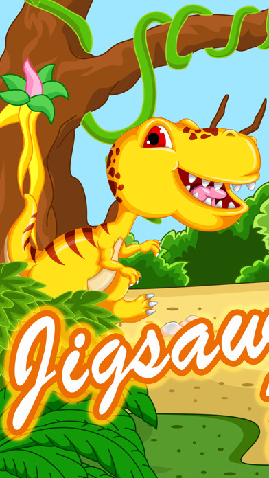 Emulate iPhone app Dino jigsaw puzzles 4 pre-k 2 to 7 year olds games using MyAndroid