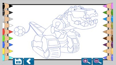 Emulate iPhone app Dino Robot Coloring Book using MyAndroid