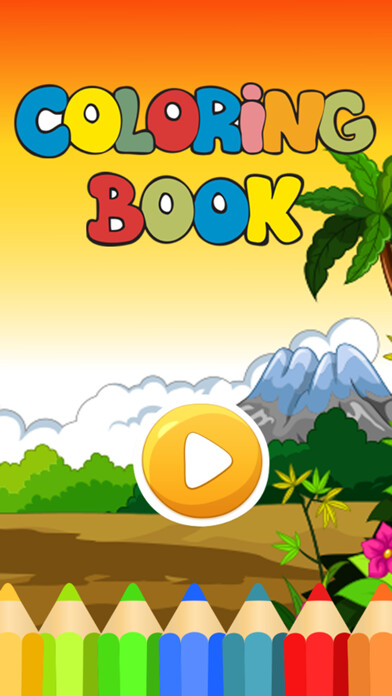 Emulate iPhone app Dinosaur Coloring Book Draw and Paint Dino Games using MyAndroid