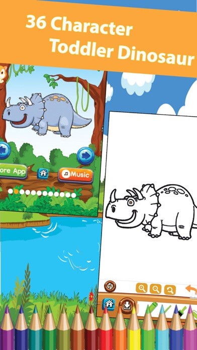 Emulate iPhone app Dinosaur Coloring Book for Kids & Adults Games Hd using MyAndroid Emulate iPhone app Dinosaur Coloring Book for Kids & Adults Games Hd using MyAndroid