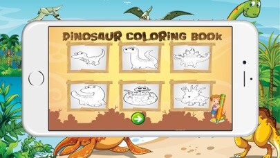 Emulate iPhone app Dinosaur Coloring For Kids - Dinosaurs Coloring using MyAndroid
