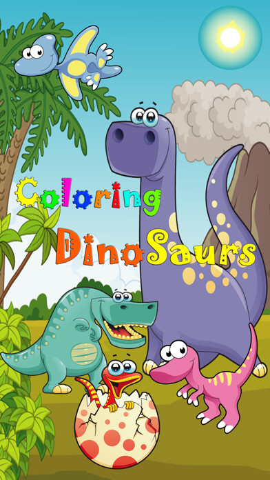 Emulate iPhone app Dinosaur Coloring Pages Game Free For Kindergarten using MyAndroid