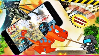 Emulate iPhone app Dinosaur Fighting Game using MyAndroid