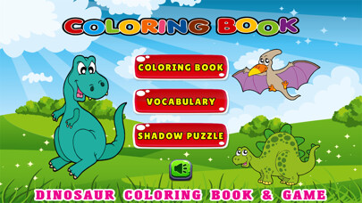 Emulate iPhone app Dinosaur Free Kids Coloring Book - Vocabulary Game using MyAndroid