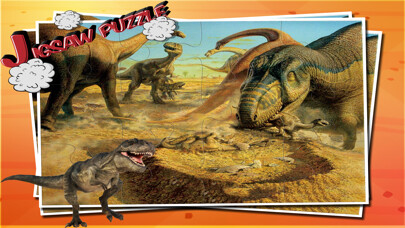 Emulate iPhone app Dinosaur Jigsaw Puzzle - Jurassic Animated Dino Jigsaw Puzzle with HD Cartoon Dinosaurs using MyAndroid