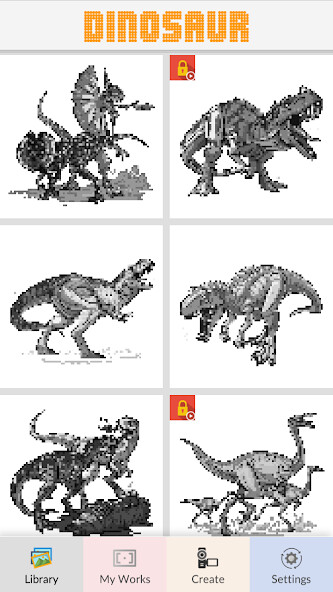 Run android online APK Dinosaur - Pixel Art from MyAndroid or emulate Dinosaur - Pixel Art using MyAndroid