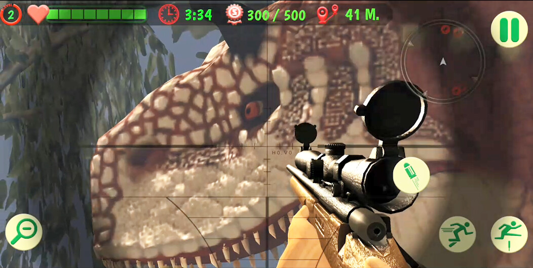 Run android online APK Dinosaur Shooter Game from MyAndroid or emulate Dinosaur Shooter Game using MyAndroid