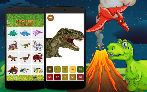 Run android online APK Dinosaurs Pixel Art - Sandbox Coloring from MyAndroid or emulate Dinosaurs Pixel Art - Sandbox Coloring using MyAndroid