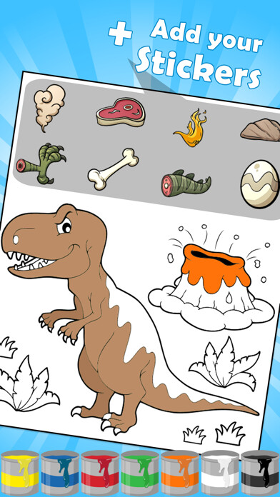 Emulate iPhone app Dinosaurs world, Coloring Book using MyAndroid Emulate iPhone app Dinosaurs world, Coloring Book using MyAndroid