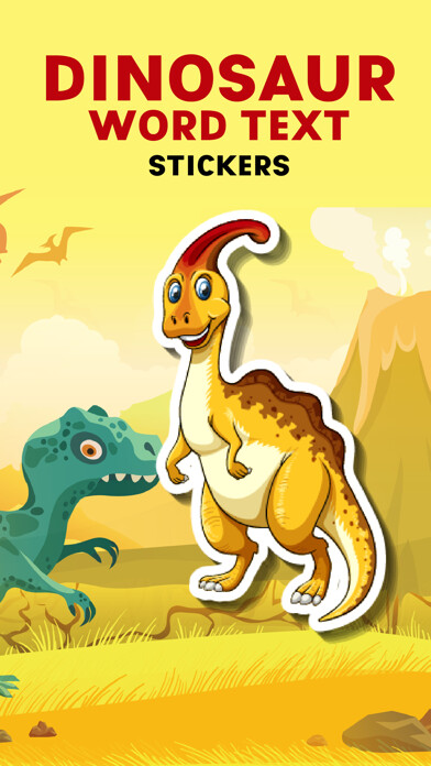 Emulate iPhone app Dinosaur & Text Sticker Emojis using MyAndroid