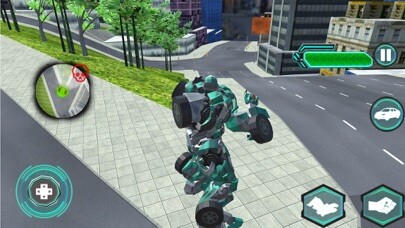 Emulate iPhone app Dinosaur Vs Robot Car War using MyAndroid