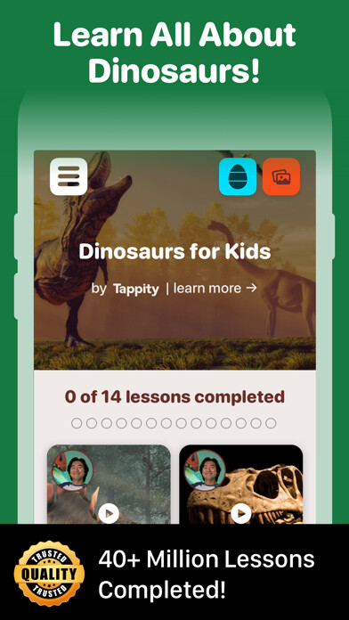 Emulate iPhone app Dinosaur World App for Kids using MyAndroid