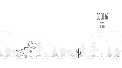 Emulate iPhone app Dino T-Rex Runner Escape using MyAndroid