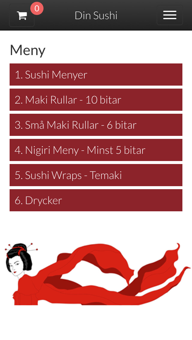 Emulate iPhone app Din Sushi using MyAndroid Emulate iPhone app Din Sushi using MyAndroid
