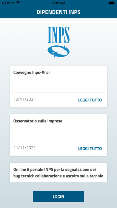 Emulate iPhone app Dipendenti INPS using MyAndroid