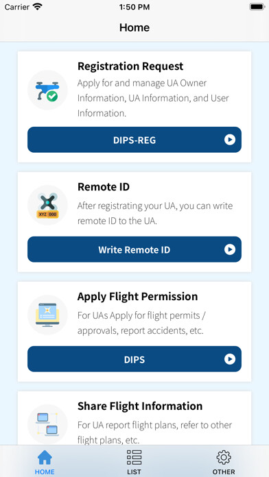 Emulate iPhone app DIPS APP - Drone Portal App using MyAndroid