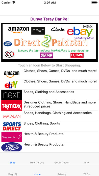 Emulate iPhone app Direct2Pakistan using MyAndroid