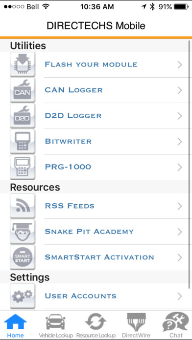 Emulate iPhone app Directechs Mobile using MyAndroid