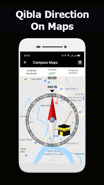 Run android online APK Direction of Qibla from MyAndroid or emulate Direction of Qibla using MyAndroid