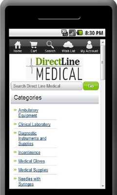 Emulate Android APK Direct Line Medical Supply