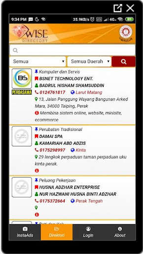 Run android online APK Direktori Usahawan WISE from MyAndroid or emulate Direktori Usahawan WISE using MyAndroid