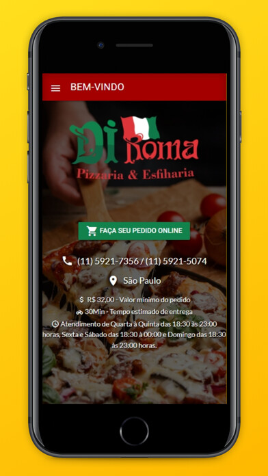 Emulate iPhone app Di Roma Pizzaria using MyAndroid Emulate iPhone app Di Roma Pizzaria using MyAndroid