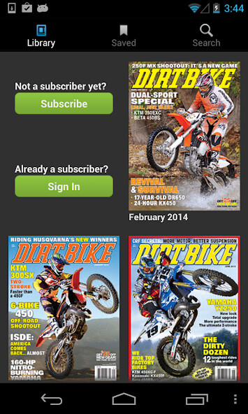 Emulate iPhone app Dirt Bike Magazine using MyAndroid Emulate iPhone app Dirt Bike Magazine using MyAndroid