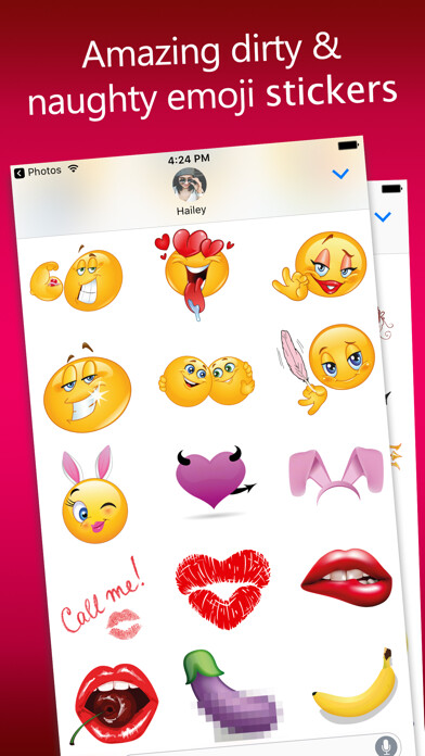 Emulate iPhone app Dirty Emoji Stickers for iMessage using MyAndroid